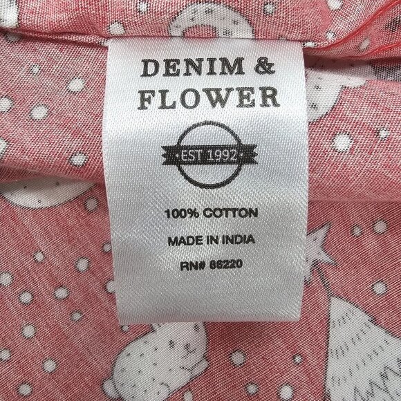 Denim & Flower Ricky Singh Mens Christmas Long Sleeve Button Down Shirt Size M - Picture 7 of 11